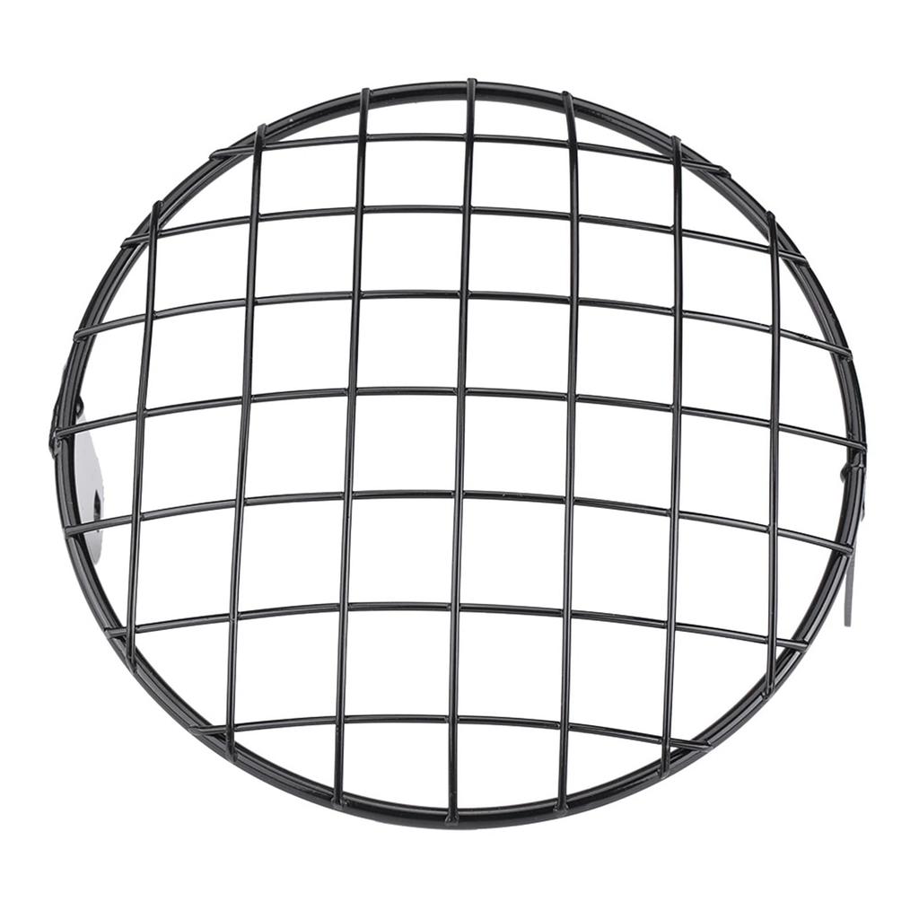 8" Headlight Grille, Motorcycle Headlight Mesh Grille Cover Side Mount Universal Lamp Protector
