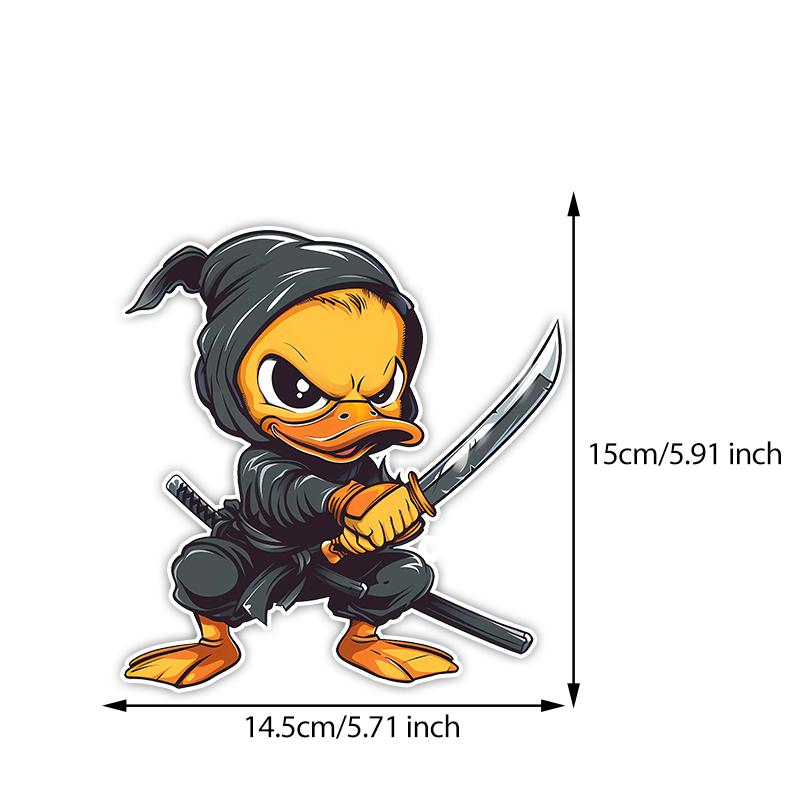 

Funny Duck Car Sticker Vinyl Decal Waterproof Rear Window Motorcycle Camper Bumper Truck Laptop Decoration TM306 A-15cm Longest Side