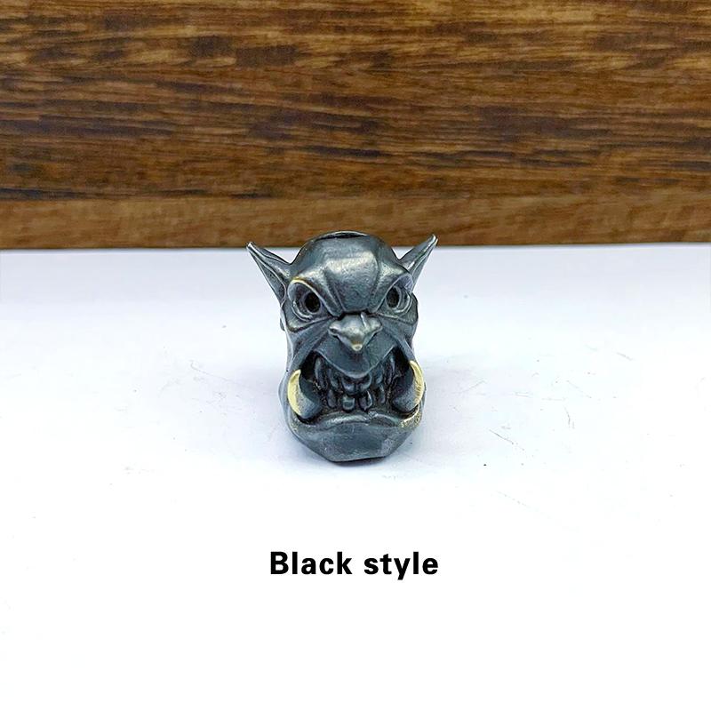 Sharp Toothed Pirate King Brass Knife Beads EDC DIY Paracord Woven Bracelets Lanyard Pendants Accessories Outdoor Tool