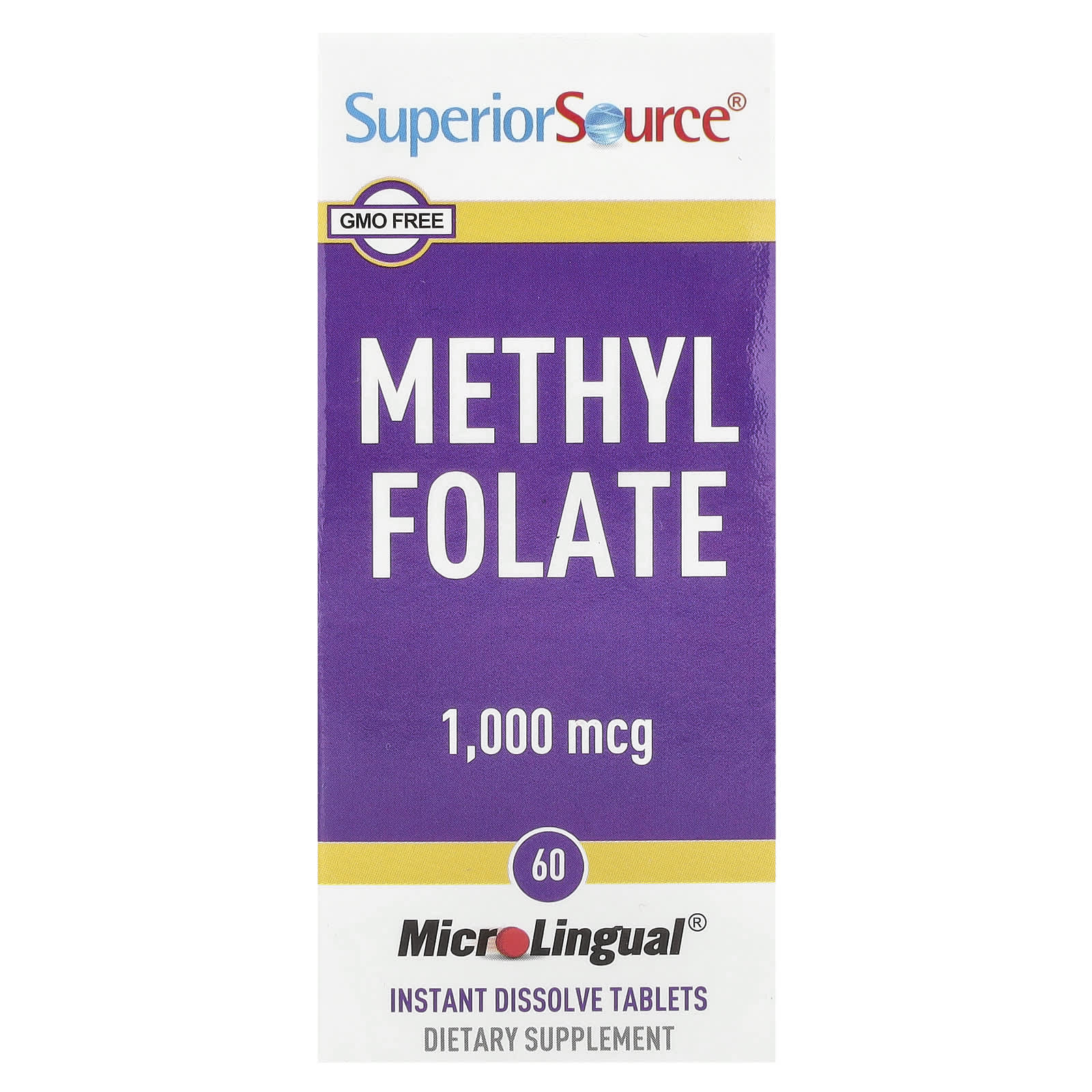 

Methylfolate, 1,000Mcg, 60 Rapid Dissolving Tablets