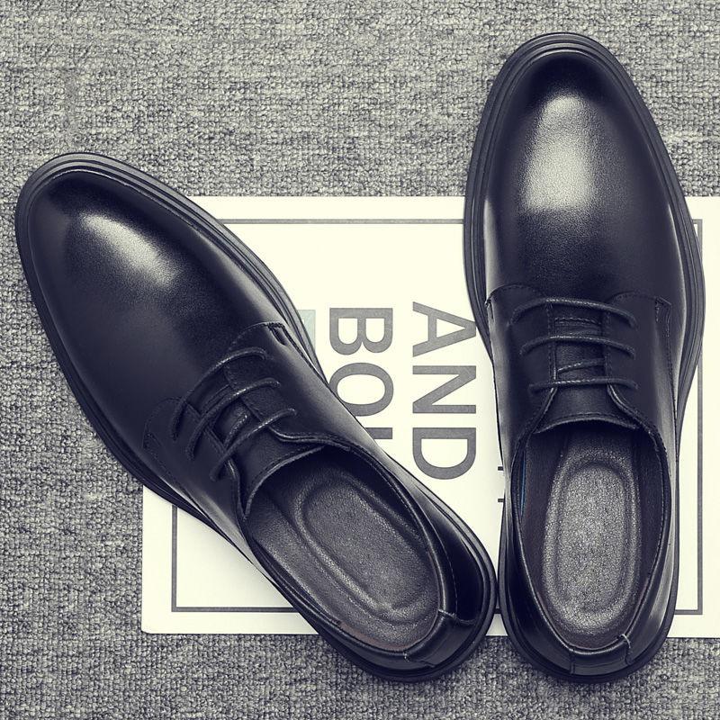 

Кожаные туфли мужские повседневные деловые нарядные натуральная кожа мягкая кожа мягкая подошва повседневные мужские туфли увеличивающие внутреннюю высоту работа свадьба жених 38