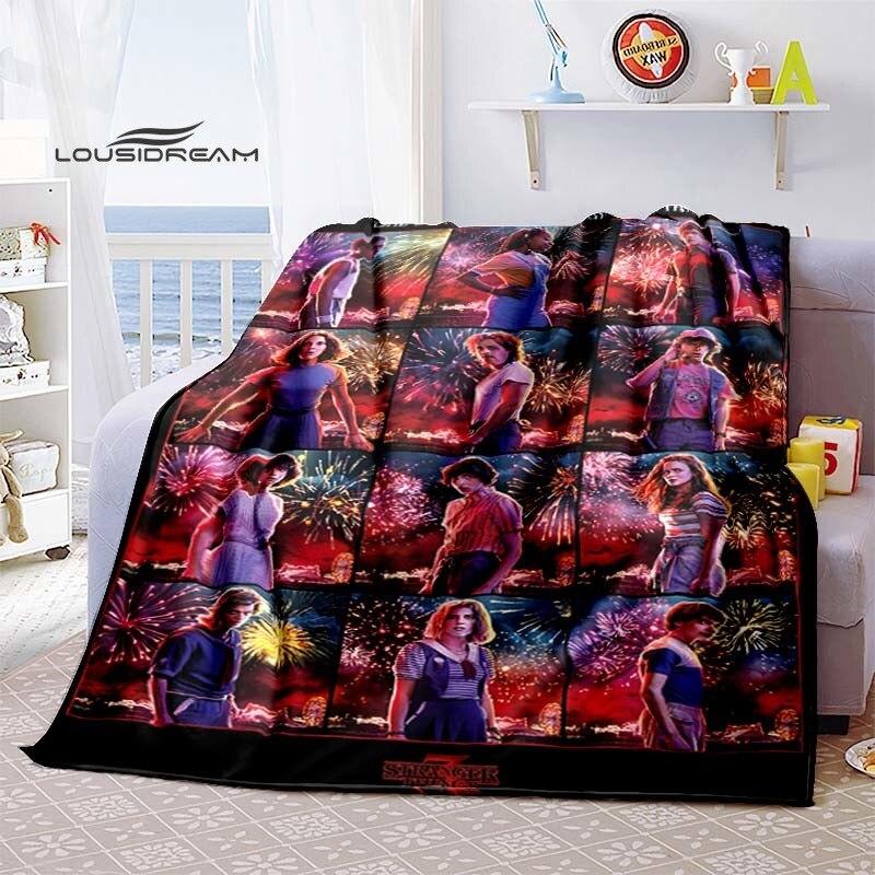 Stranger Things Supernatural Blanket Flannel Fluffy Fleece Throw Blanket Bed Linings Sofa Travel Camping Blankets