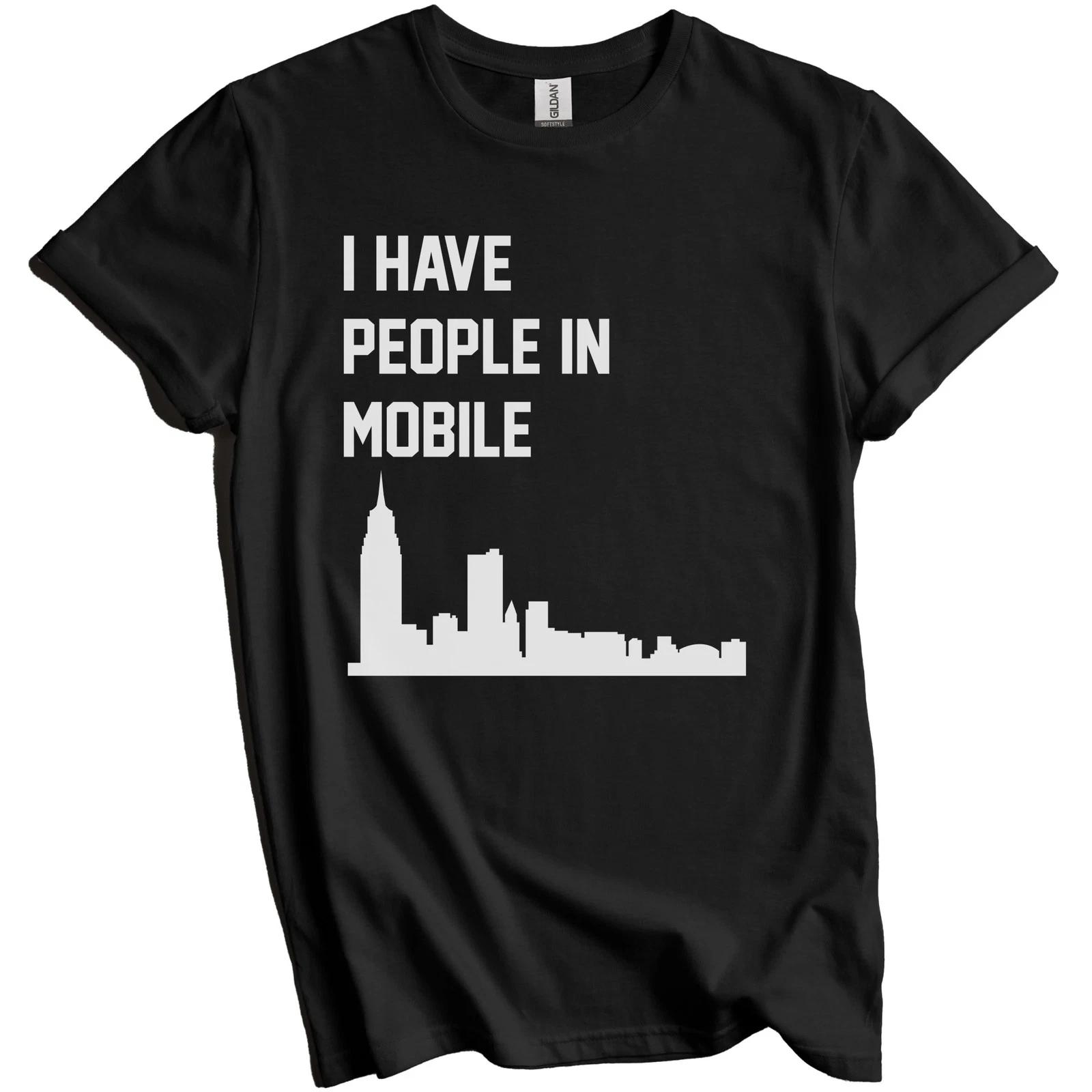 I Have People In Mobile Alabama Skyline T-Shirt S