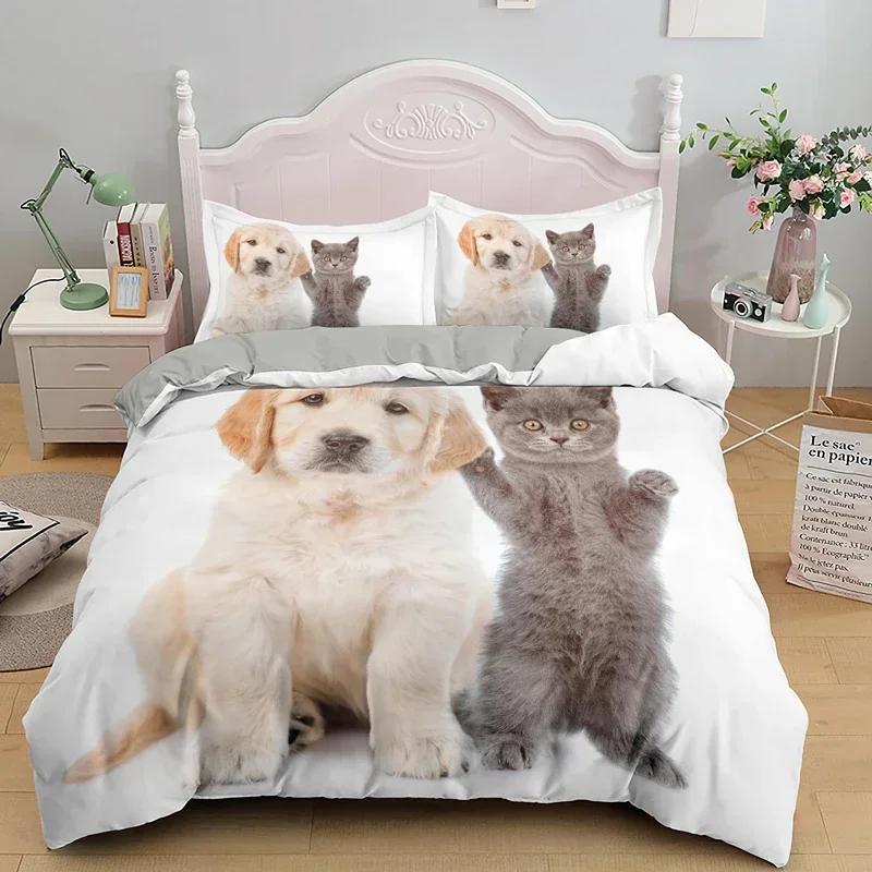 

Animal Cat Black White Funny Cute Pet Comfortable Duvet Quilt Cover Pillowcase Bedding Set Bedroom Decoration Home Textile 70x133cm
