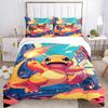 3pcs bedding set Flame Pokémon Includes 1 Comforter + 2 Pillowcases, Without Pillow Inserts, Soft Comfortable, Lightweight Breathable, Print