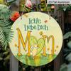 2D Flat - 1pc, 7.87X7.87 Inch 2D Flat Round Aluminum Sign, Vintage Aluminum Plaque About "I Love You Mom", Mother'S Day Decorative Sign, Suitable for