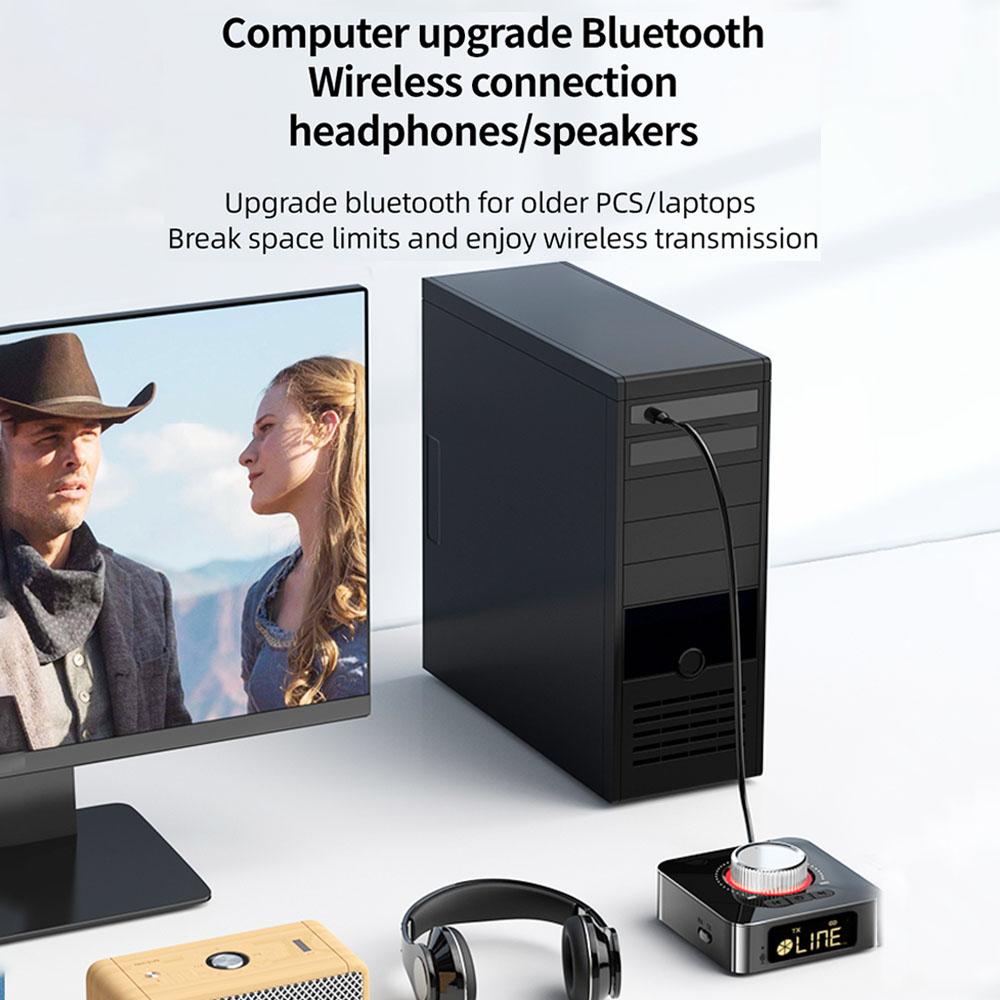 Universal M5 3.5mm AUX/RCA/USB U Disk/TF Input Digital Adapter Bluetooth Receiver Transmitter Remote Controller Bluetooth 5.4