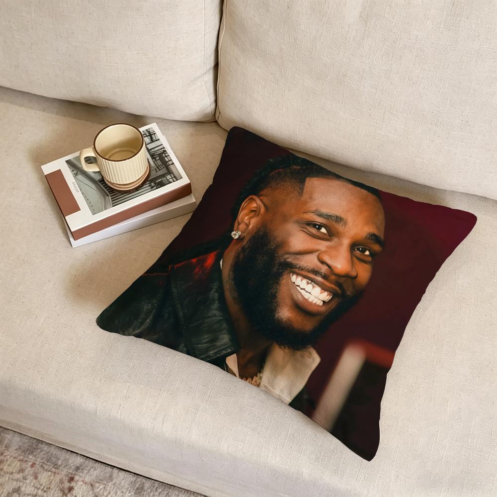 B-Burna Boy Cushion Cover Fabric Soft Furnishing,Pillowcase, Cushion Cover, Sofa Pillow, Home Decoration