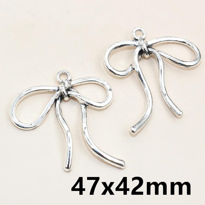 10pcs Alloy Metal Bow Tie Charms Pendant DIY Jewelry Making Accessories Findings for Keychains Necklace Handmade