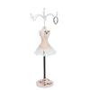 Jewelry Stand Display Earrings Necklace Storage Polyresin Doll Holder with Rotatable