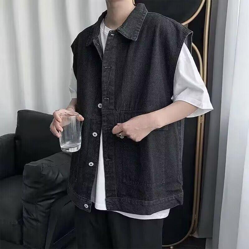 Men's Trendy Embroidered Denim Jacket - Casual Spring/Autumn Fashion Workwear