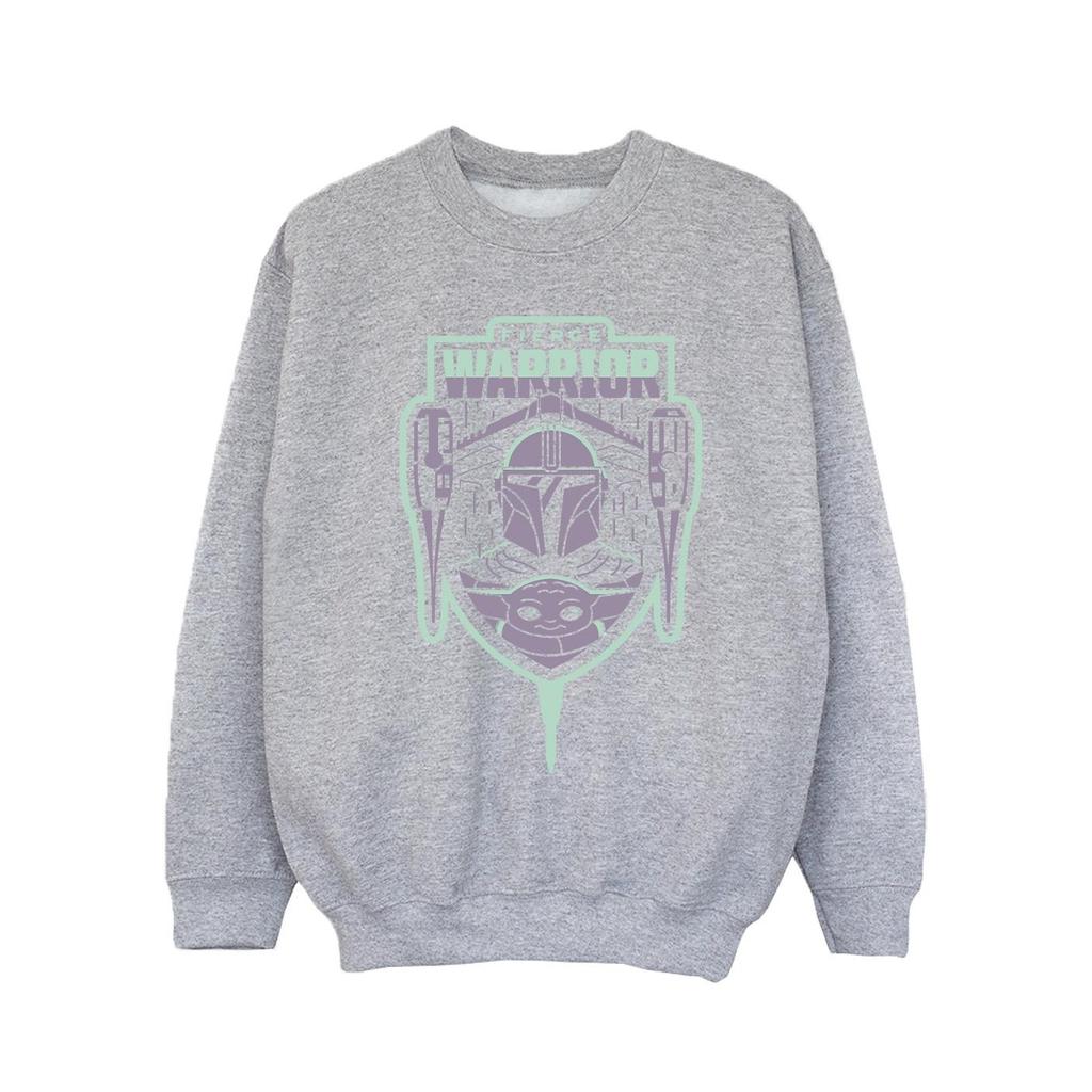 Star Wars Girls The Mandalorian Fierce Warrior Patch Sweatshirt