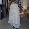 2026 Early Spring Sweet Lace Mesh Layered High Waist Skirt for Women