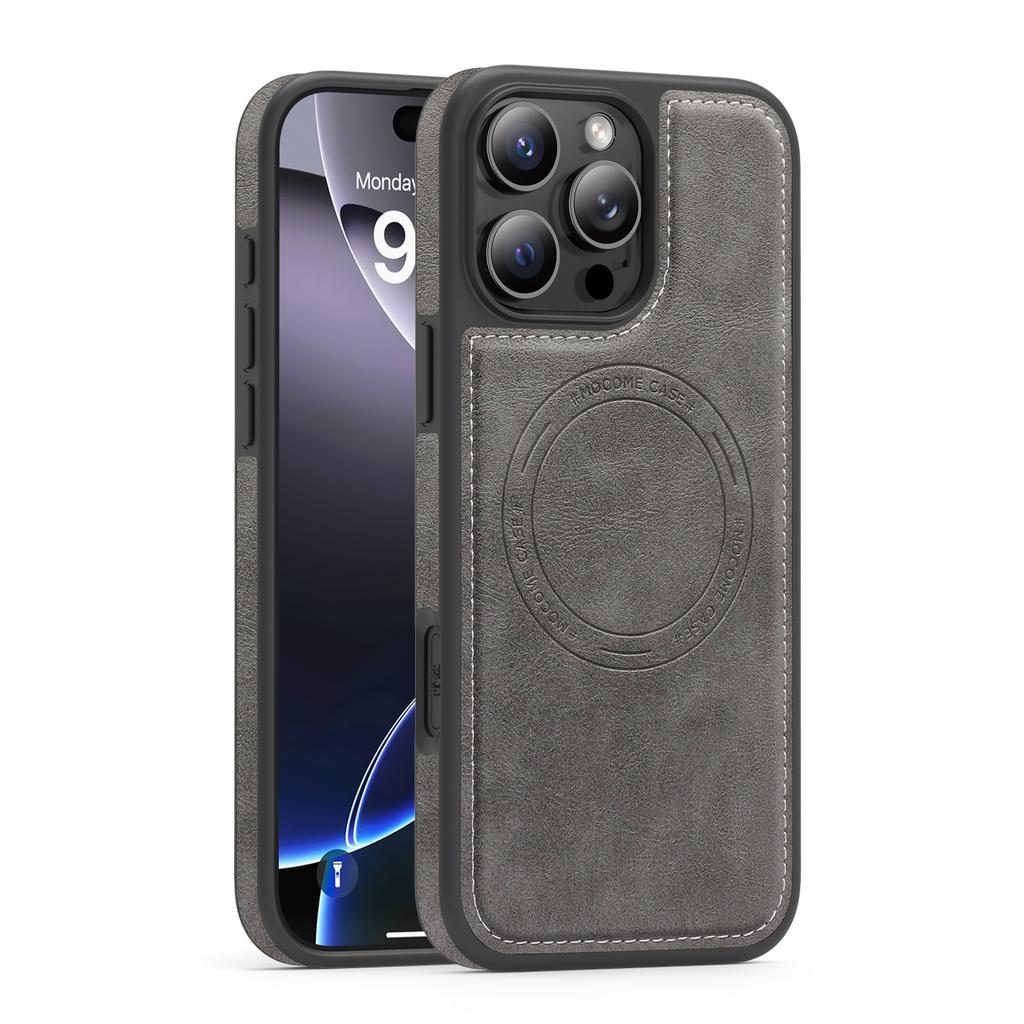 Premium Leder MagSafe Hülle für iPhone 11 12 13 14 15 16 Serie–Militärischer Schutz, Stark MagSafe Kompatibel, Stilvoll&Langlebig (Mehrere Farben)