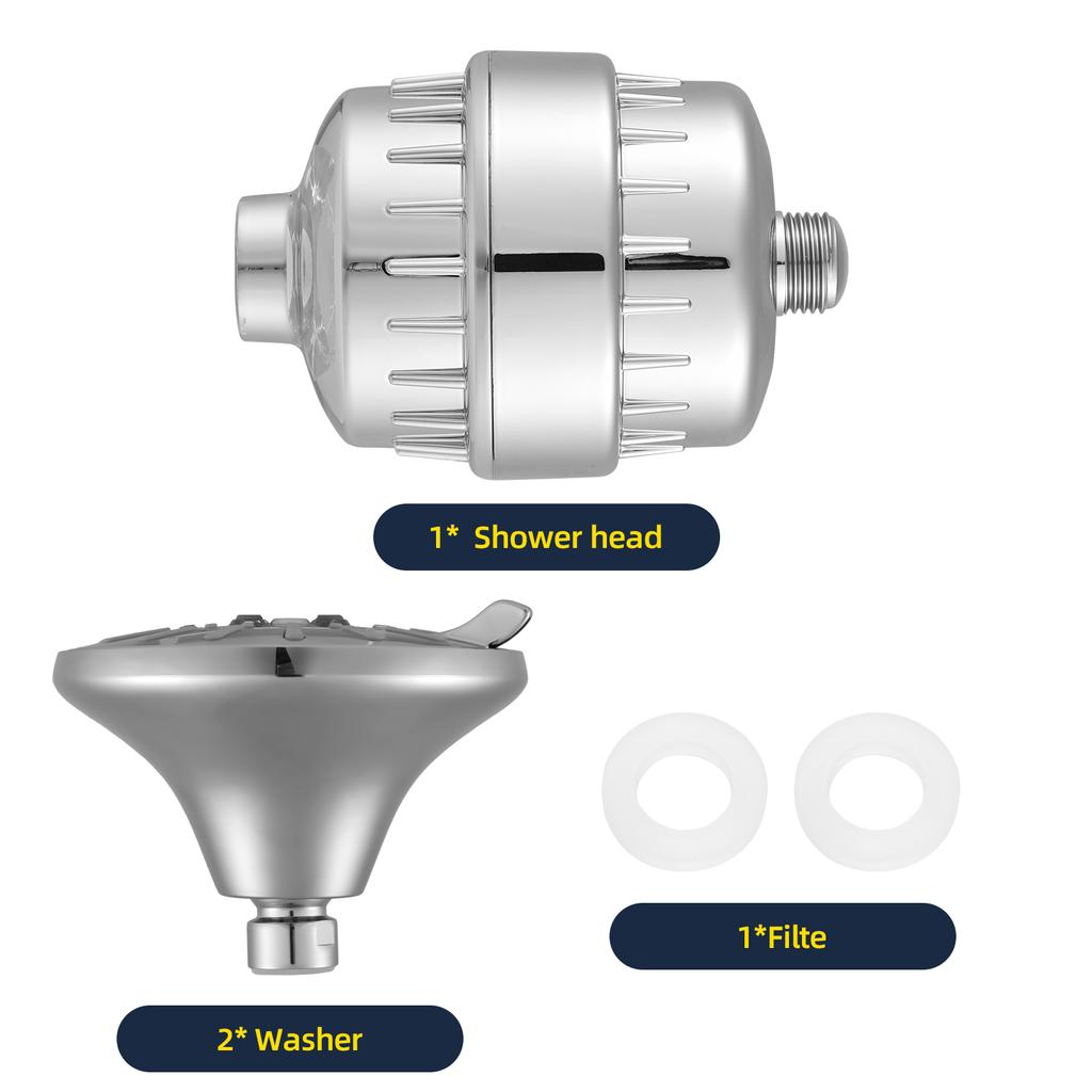 Filtered Shower Head Set High Pressure 5 Spray Settings Filtered Showerhead Combo 360 Degrees