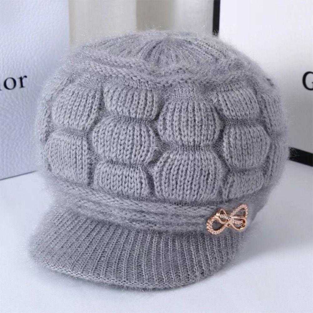 Middle-aged and Elderly Autumn and Winter Knitted Hat Lantern Hat Warm Hat New Warm Brimless Hats