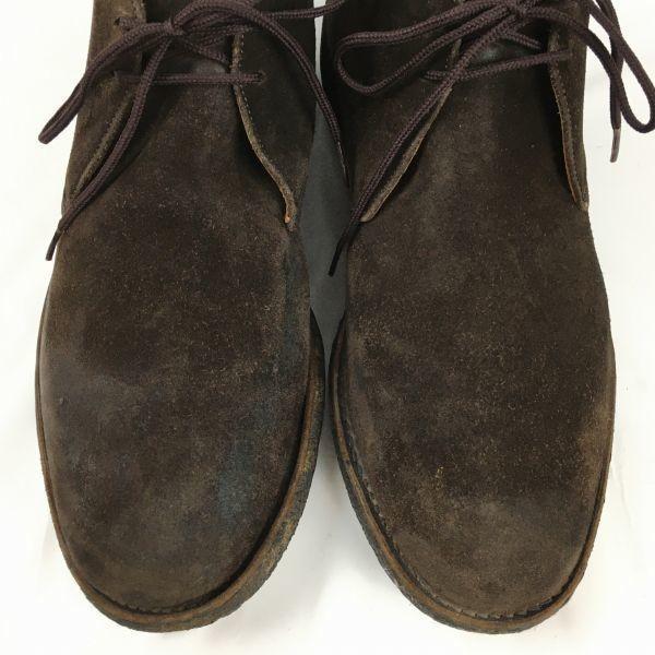 Church’s Suede Chukka Boots Size 7G Approx. 25.5 Dark Brown Crepe Sole Men’s(USED)
