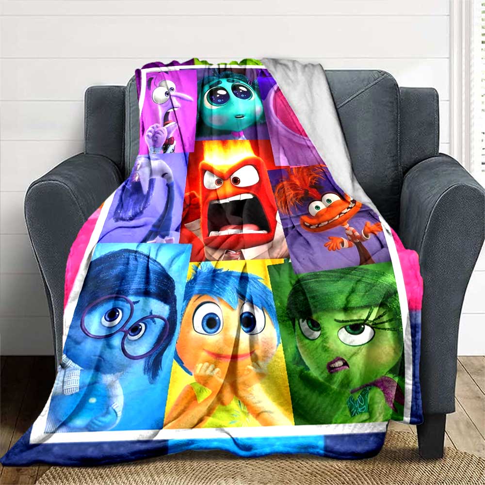 Inside Out Party Night Gift Blanket Comfortable ure for Sofa Couch Office Bed Picnics Four Seasons Universal Digital Print Birthday Christmas Y22