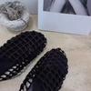 Sheepskin version~ hand-woven mesh breathable hollow fishing net flat bottom bag head half slippers women's summer wear Muller shoes