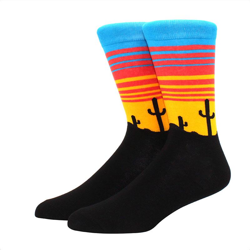 Large Size New Happy Funny Couple Trendy Socks Funny Personalized  Cartoon Jacquard Long tube cotton socks