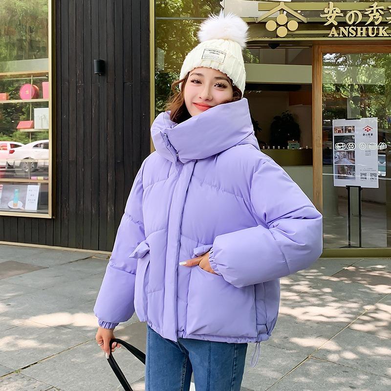

Down cotton-padded clothes women s autumn and winter new student short loose casual big pocket jacket trendy XXL