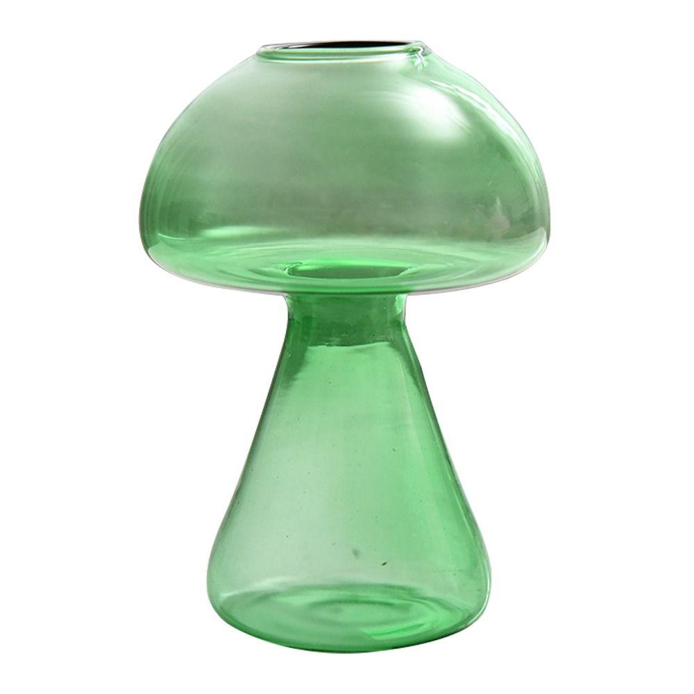 New Transparent Mushroom Shaped Glass Vase Aromatherapy Bottle Creative Home Hydroponic Flower Table Simple Decoration