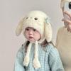 Warm Fleece Rabbit Ear Knitted Hat For Children Autumn Winter Unisex Baby Cute Little Girl Princess Style Windproof Ear Protetio