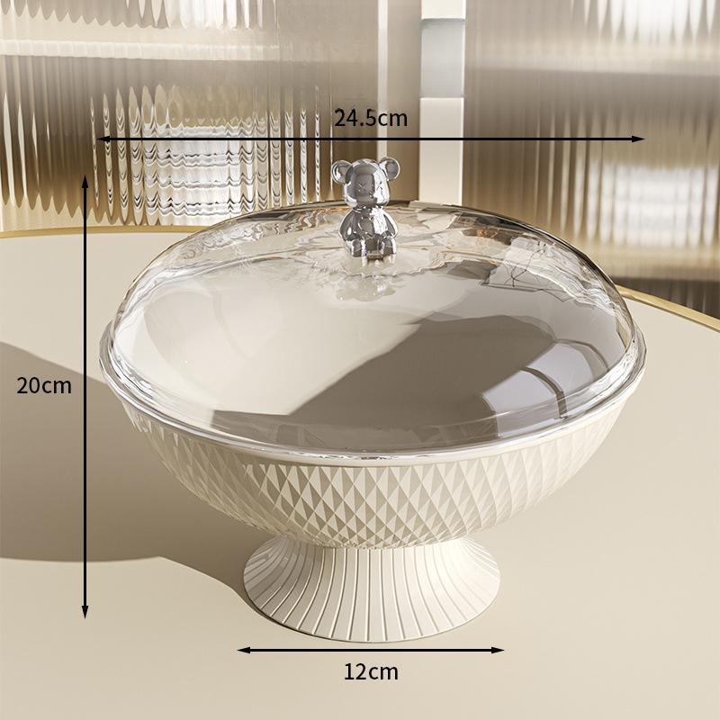 

Новый фруктовый поднос с крышкой, фруктовый поднос с крышкой для гостиной, пылезащитный журнальный столик, поднос для конфет, может отводить воду и предотвращать появление насекомых