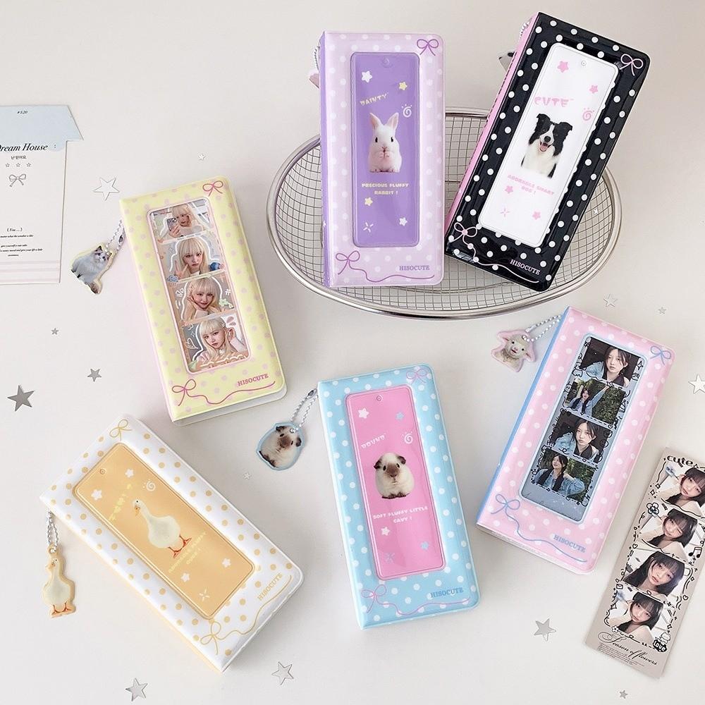 Polka Dot Bow Instant Camera Photo Album 4 Grids Kpop Photo Card Cover New Card Album