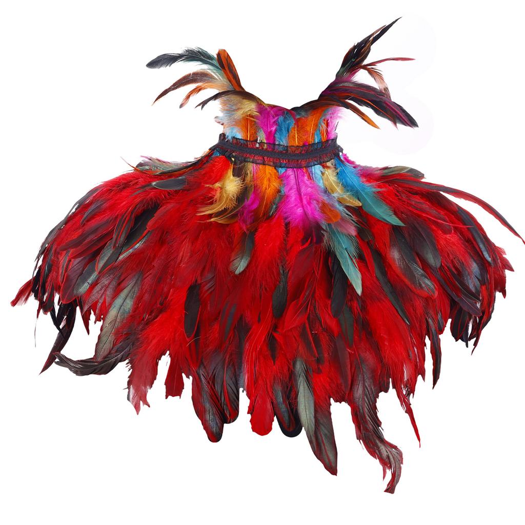 Szal z piór, Peleryna na bal, Bal kostiumowy, Dekoracja na przyjęcie, Szalik z piór kurzych, Płaszcz na Halloween