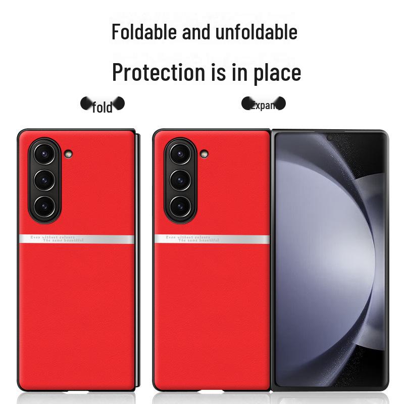 Samsung ZFold5 Liquid Leather Case: Anti-Fall Anti-Fouling Protective Cover, One-Piece Shipping