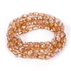 10 Colors 6x8mm Faceted Glass Beads Loose Craft Spacer Beads for DIY Jewelry Bracelet Necklace Earring Keychain Making Crafts