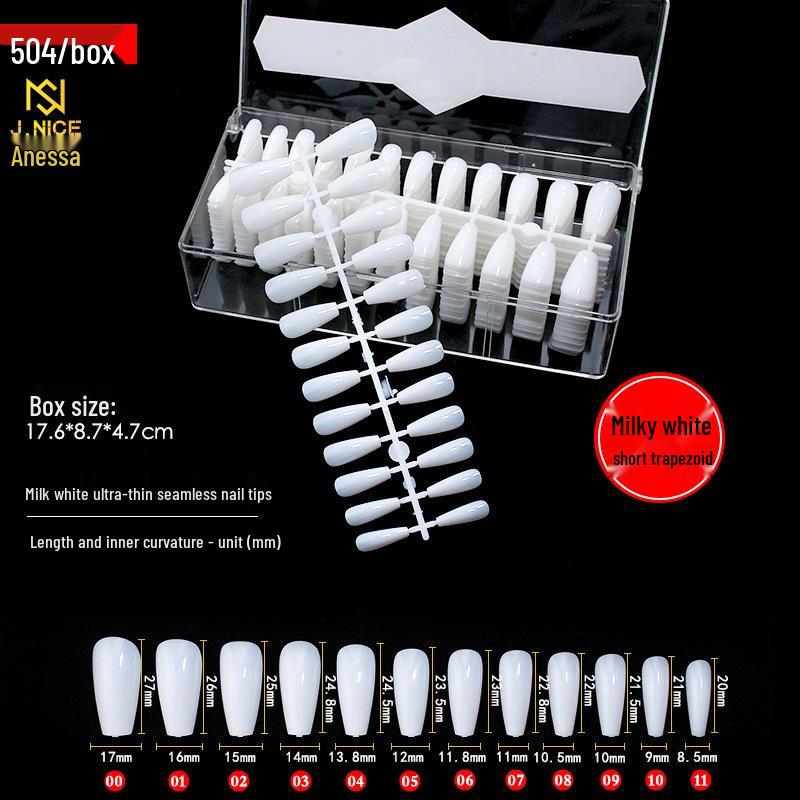 540 Ultra-Thin Transparent Half-Cover False Nail Tips - Seamless, No Carving Required