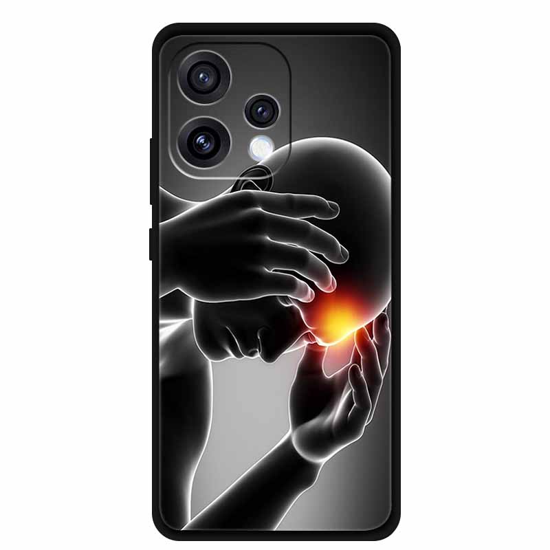 Case For Oppo Reno 15C 5G Colorful Flowers Black Soft Silicone TPU Phone Cases For Oppo Reno15 5G Shells Protection Bumper Funda