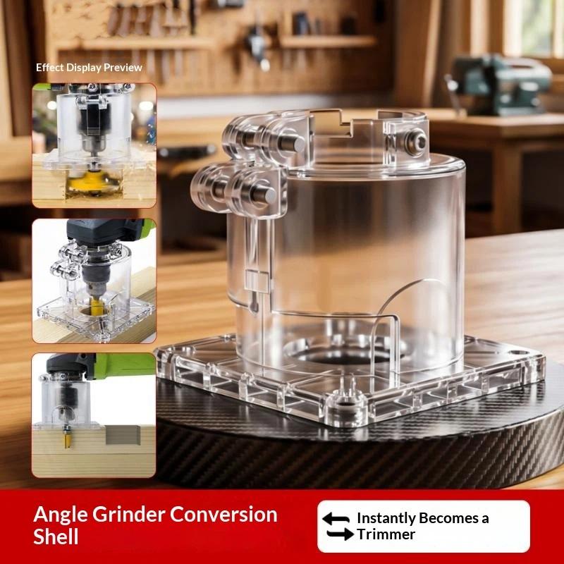 Hand Angle Grinder Converter To Edge Trimmer Base Wooden Router Bracket Woodwork Trimming Milling Machine Power Tool Accessories