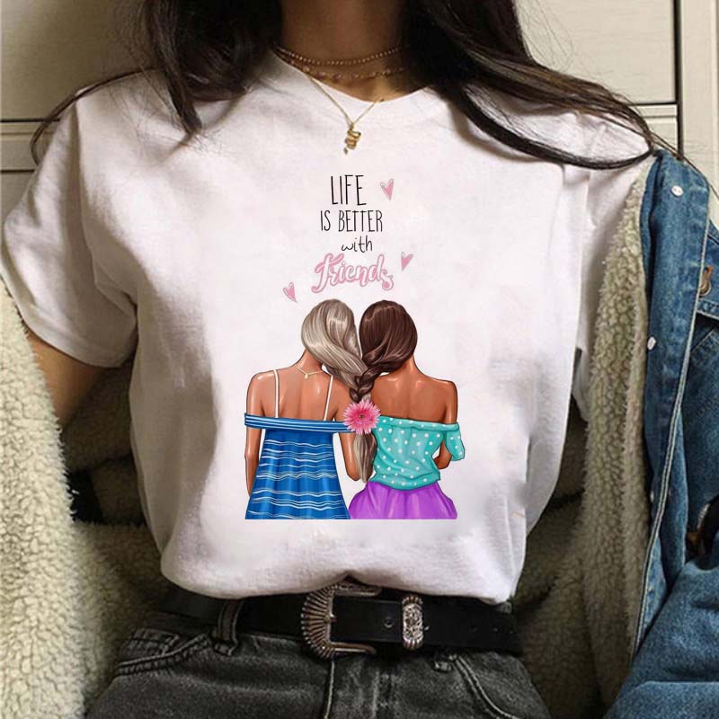Maycaur camiseta feminina casual nova engraçada mulher negra topo t harajuku 90s moda em torno do pescoço manga curta senhora t camisa roupas