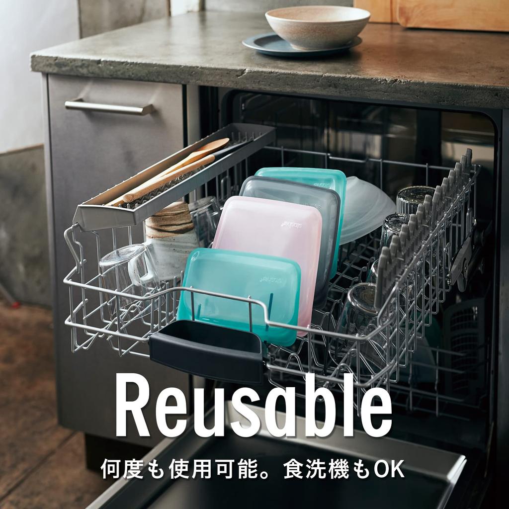 Stasher Japanese Stasher silicone bag clear stand up mega cooking STSULL1 [Authorized product] stasher, microwave, storage,