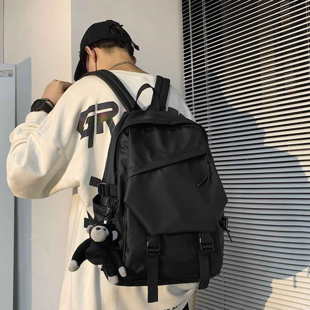 Durable Business Men's Backpack Black Large Capacity Travel Backpack Waterproof Lightweight Laptop Backpack