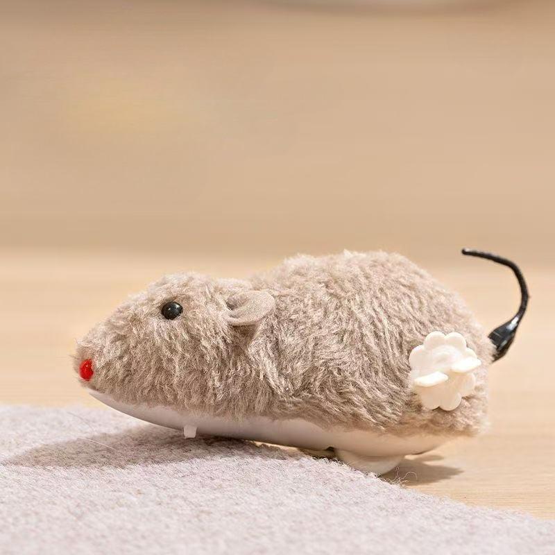 Katzenspielzeug, Kleine Maus, Plüsch Haustier Katzenspielzeug, Simulierte Maus, Uhrwerk Maus, Kätzchen Selbstbefriedigung, Katzen und Hunde ärgern