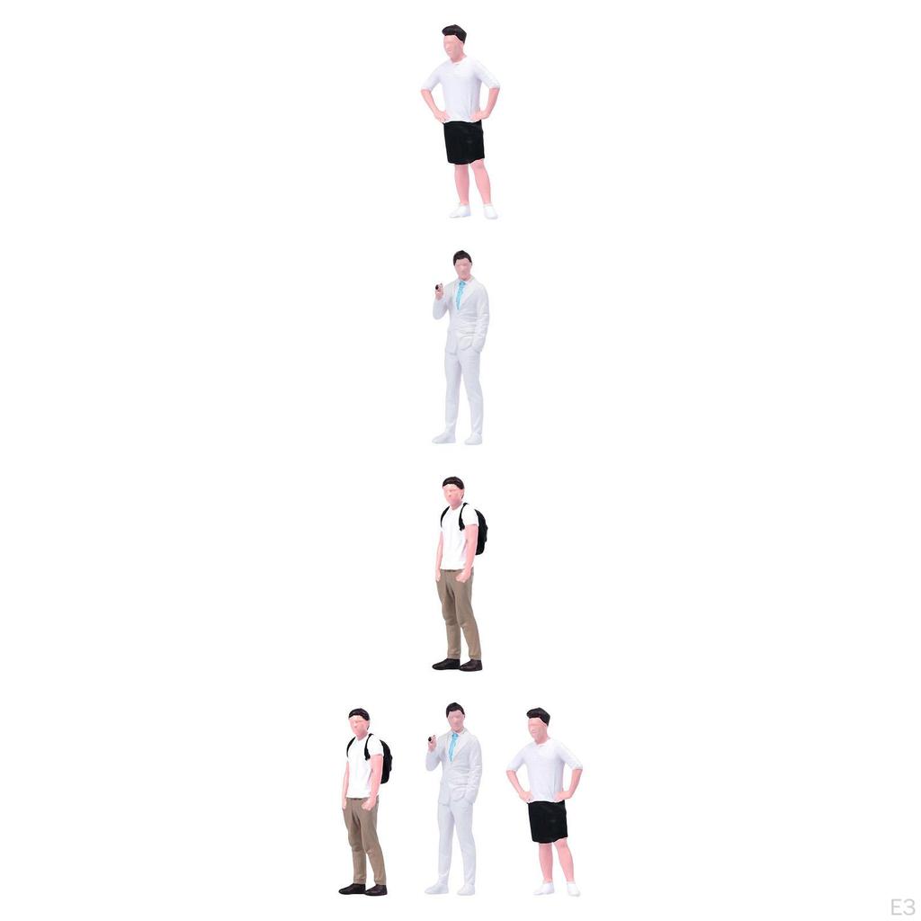 1/64 Miniature Male Figure ,Tiny People Mini Collectibles Painted Resin for Model Trains