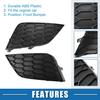 Car Front Fog Light Cover Grille No.622574AF0B/622564AF0B for Nissan Sentra 2016-2019 ABS Plastic Black (Set of 2)
