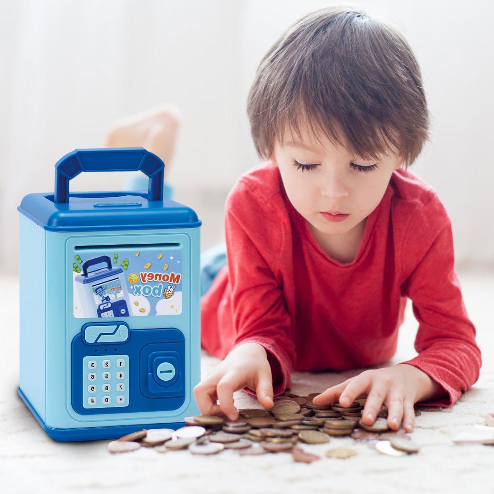 

Сейфовая ячейка, Игрушки, Детский банк, Банк, Огни, Музыка, Ключ, Банк с большим хранилищем One Size