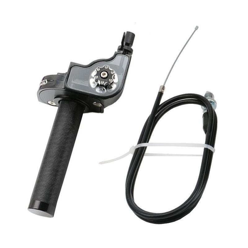 Universal 22mm Motorcycle Throttle Grip Off-Road Dirt Bikes Adjustable Twist With Visual Fuel Indicator 7 Colors