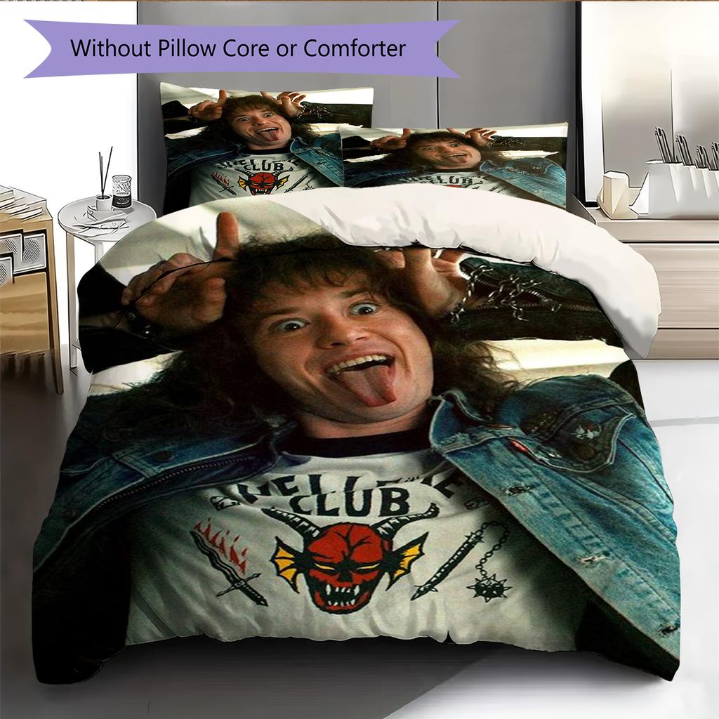 Cartoon Pattern Bedding Quilt Set Quilt Cover Pillowcase Home Decoration Birthday Gift (1 * Duvet Cover + 2 * Pillowcase, Without Core)