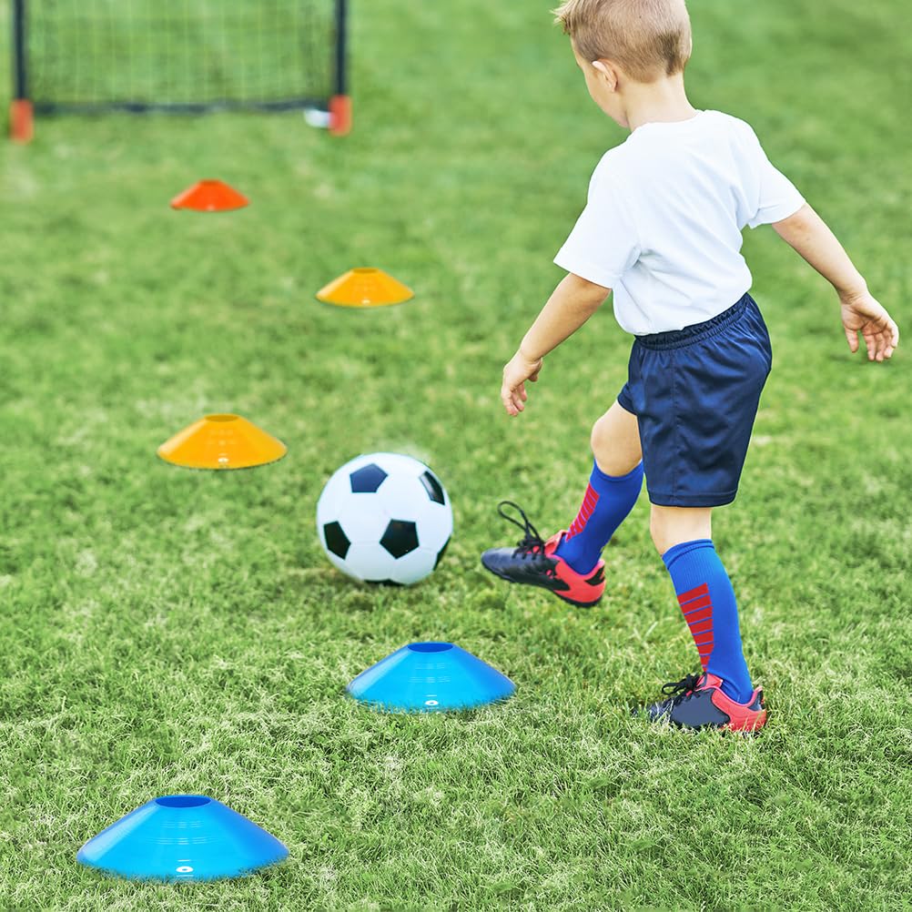 GHB Marker Training Soccer Color Set of Dribble 5 Colors of Practice Includes Stand and Storage Bag of Cones, Cones, Cones, Cones, 10, Markers, (2
