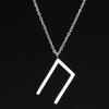Viking Rune Necklace for Women Stainless Steel Norse Runic Pendant Layering Minimalist Jewelry Gift Delicate Feminine