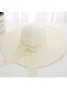Women Wide Brim Straw Sun Hat With Bow Beach Travel Summer Hat