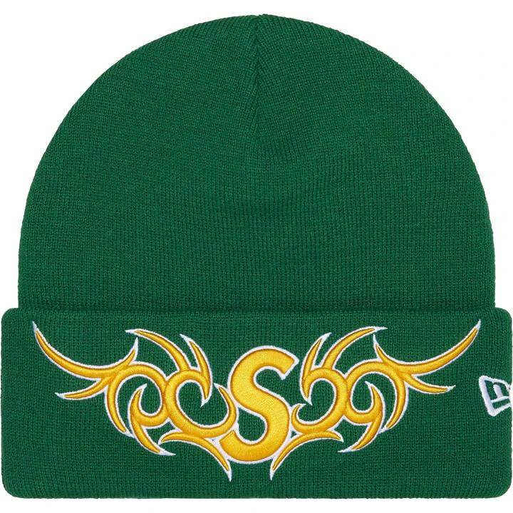 Supreme New Era Tribal S Logo Beanie Green One-Size