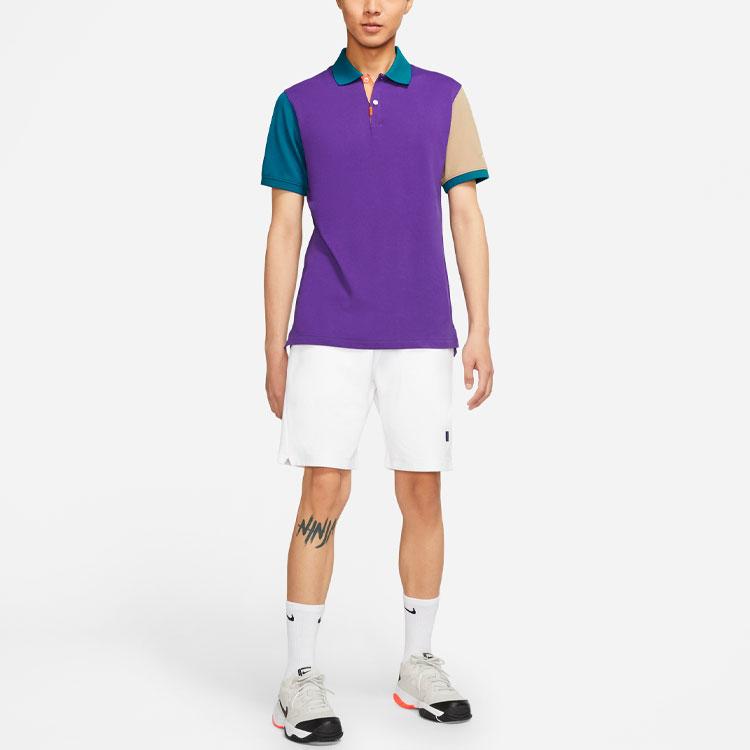 Nike Slim Fit Color-Block Breathable Sports Polo Shirt Men Tops Multicolor CV2481-547