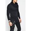 Suéter masculino de malha slim fit com bolso e manga comprida